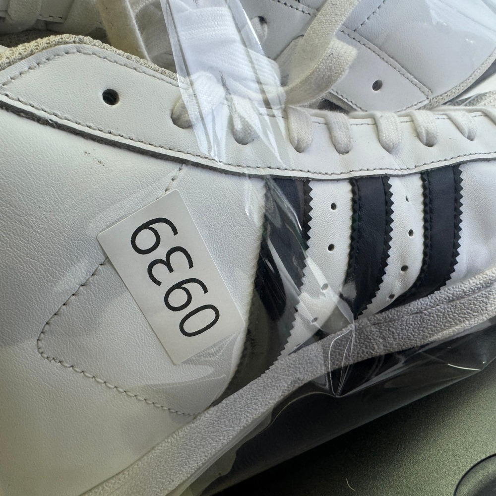 Adidas Pro Model Mid Sneakers Shell Toe Leather Men White Black Size 7 - Picture 15 of 15